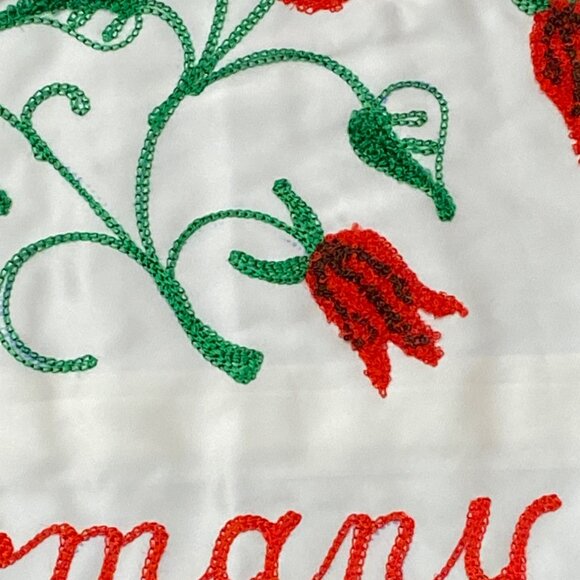 Embroidered Pillow Cover  With Roses "To My Dear Mother" Germany Design - Picture 5 of 11